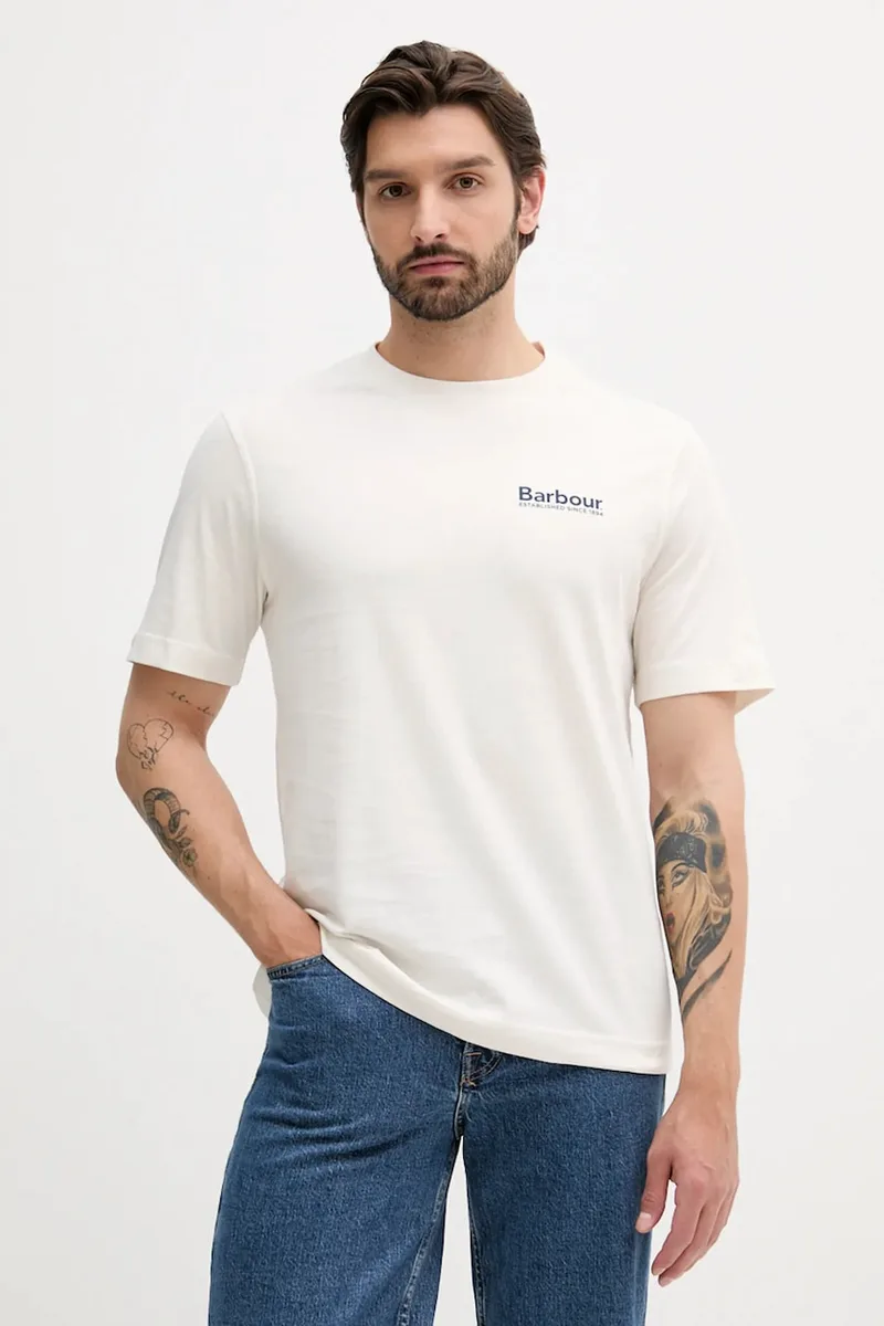 Βαμβακερό μπλουζάκι Barbour MOONWELL