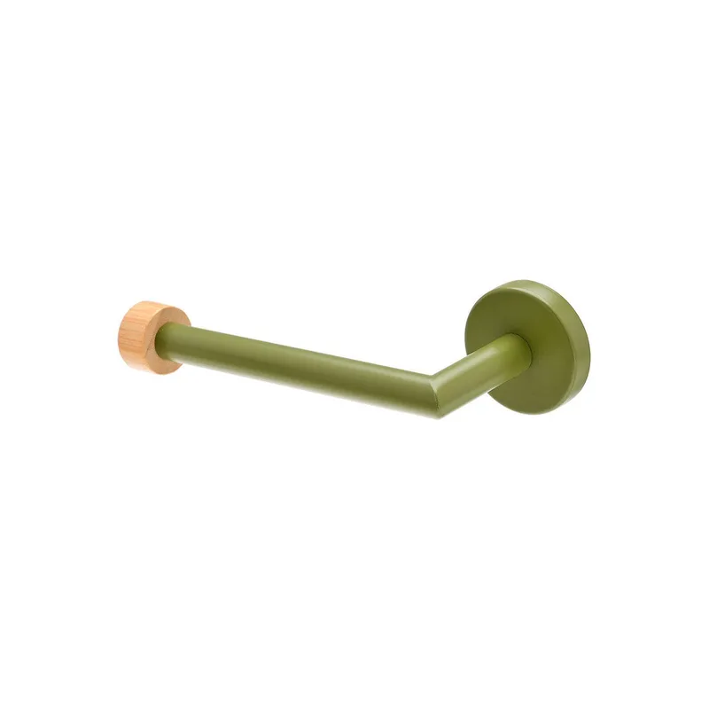 Estia Χαρτοθήκη Επιτοίχια Olive Series Μεταλλική/Bamboo Λαδι