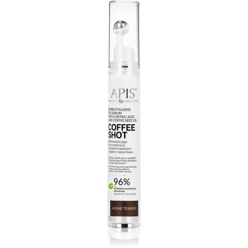 Apis Natural Cosmetics Coffee Shot λαμπρυντικός ορός για τα μάτια με εκχυλίσματα απο καφέ 10 ml