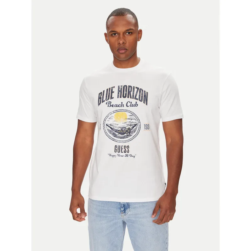 Guess T-Shirt M5YI69 KBW41 Λευκό Regular Fit