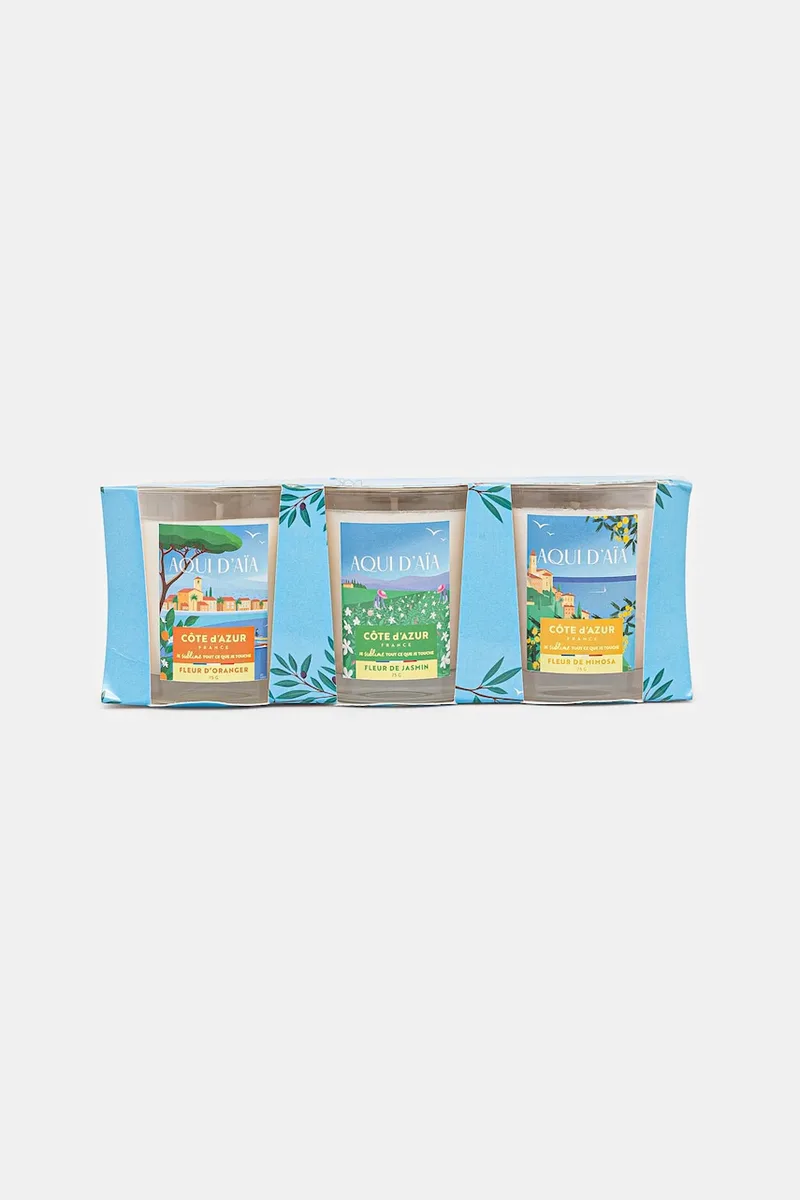 Σετ με αρωματικά κεριά Aqui d'Aia Candles x Côte 3 x 75 g 3-pack
