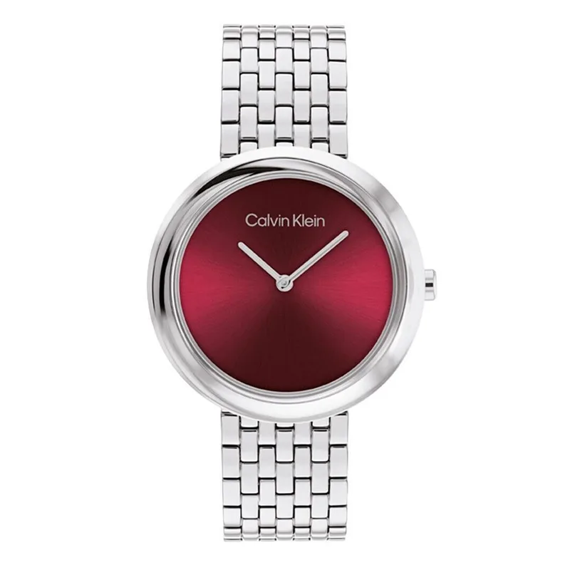 CALVIN KLEIN Women’s Twisted Bezel Stainless Steel Bracelet 25100064