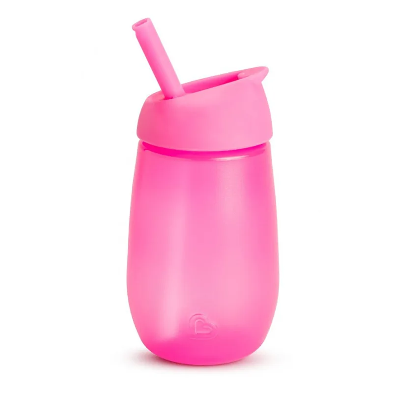 Παγούρι 296ml Με Καλαμάκι Munchkin Simple Clean Straw Cup Ροζ