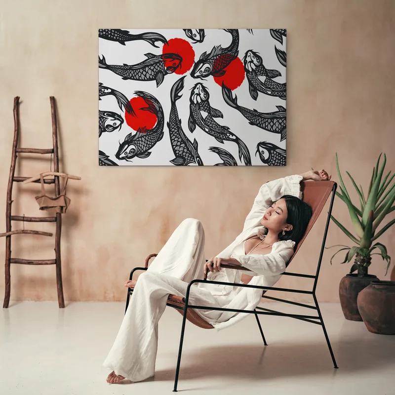 Πινακας σε καμβά KOI CARP FISH SPOTS