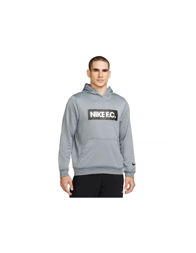 Nike Football F.C. Libero Ανδρικό Φούτερ με Κουκούλα και Τσέπες Γκρι DC9075-065