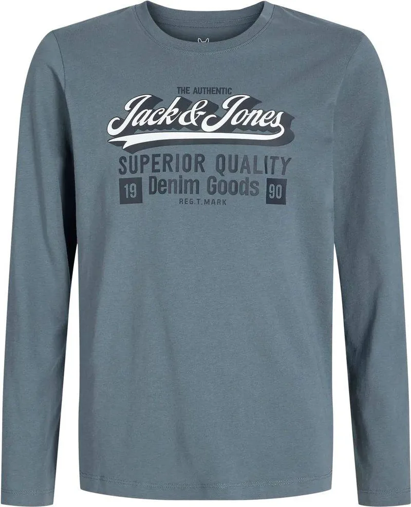 ΜΠΛΟΥΖΑ ΜΑΚΡΥΜΑΝΙΚΗ JACK - JONES JJELOGO 12280078 ΓΚΡΙ/ΜΠΛΕ (140CM)-(10 ΕΤΩΝ)