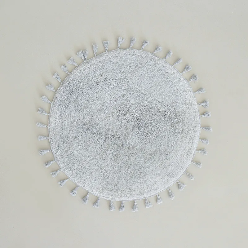 Πατάκι Μπάνιου Φ90 Nima Fuzzy Gray