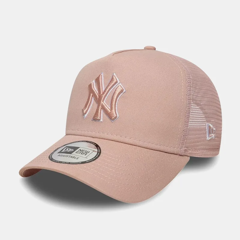 NEW ERA NEW YORK YANKEES MLB OUTLINE 9FORTY E-FRAME TRUCKER ADJUSTABLE CAP ΡΟΖ