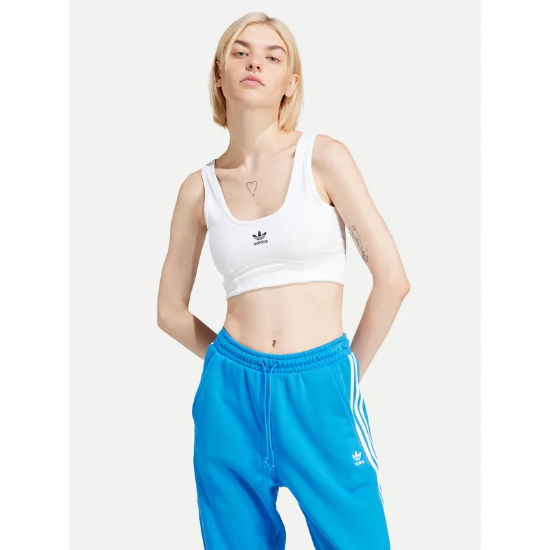adidas Σουτιέν τοπ adicolor Trefoil IN4116 Λευκό