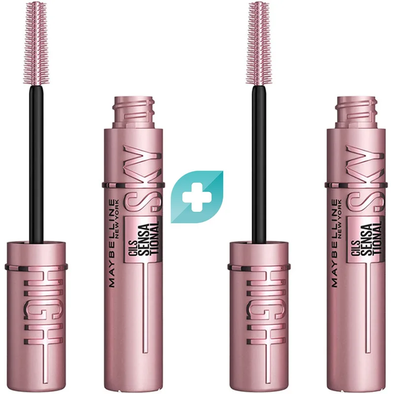 Maybelline Promo Lash Sensational Sky High Mascara Very Black Μάσκαρα για Πλούσιο Όγκο & Μήκος 2 Τεμάχια (2x7.2ml)
