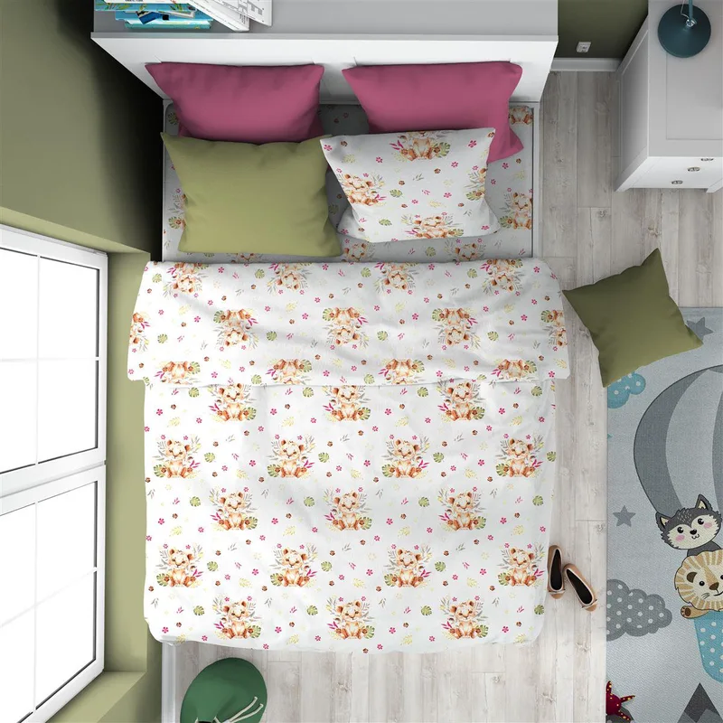 ΠΑΠΛΩΜΑΤΟΘΗΚΗ ΕΜΠΡΙΜΕ kids Lion Cub 530 160X240 Μπεζ 100% Cotton