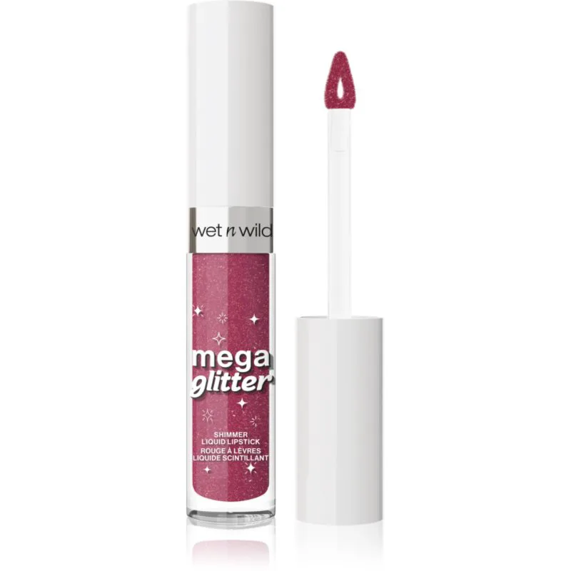 Wet n Wild Mega Glitter ματ υγρό κραγιόν με στρας απόχρωση Ροζ Future 2.8 ml