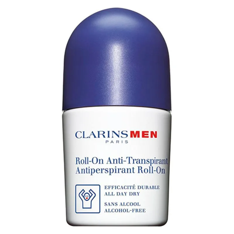 Clarins Deo Roll-On Men Antiperspirant - Alcohol-free Roll-On Deodorant - 50ml