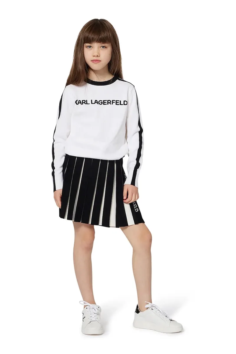 Παιδικό πουλόβερ με μείγμα κασμίρ Karl Lagerfeld