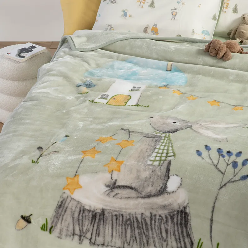 Κουβέρτα Βελουτέ Μονή 160X220 Nef Nef Woodland Party Pistachio (160x220)