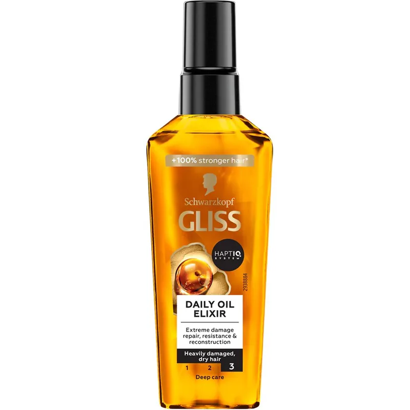 Schwarzkopf Gliss Ultimate Repair Daily Deep Care Oil Elixir Θρεπτικός Ορός Εντατικής Καθημερινής Περιποίησης για Ξηρά & Κατεστραμμένα Μαλλιά 75ml