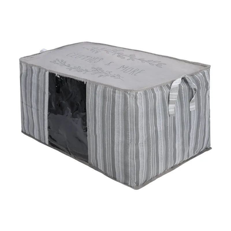 Θήκη Αποθήκευσης Non Woven Υφασμάτινη 50X40X30Cm Με Παράθυρο Ivory