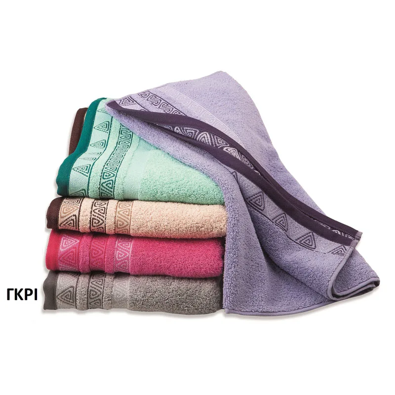 Πετσέτα Προσώπου 50X90 Dimcol Θαλεια Γκρι (50x90)