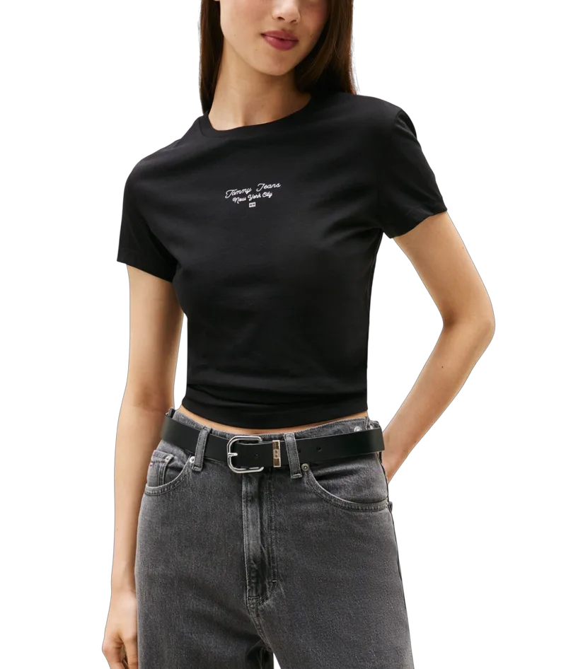 Γυναικείο T-shirt Μαύρο Tommy Jeans DW0DW21542-BDS