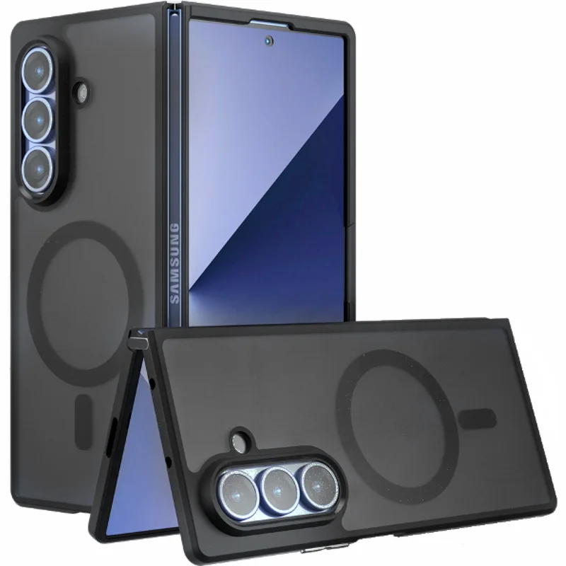 Θήκη Samsung Galaxy Z Fold7 Techsuit PureFrost Σκληρή Ημιδιάφανη με MagSafe - Frosted Black (5949419320895)