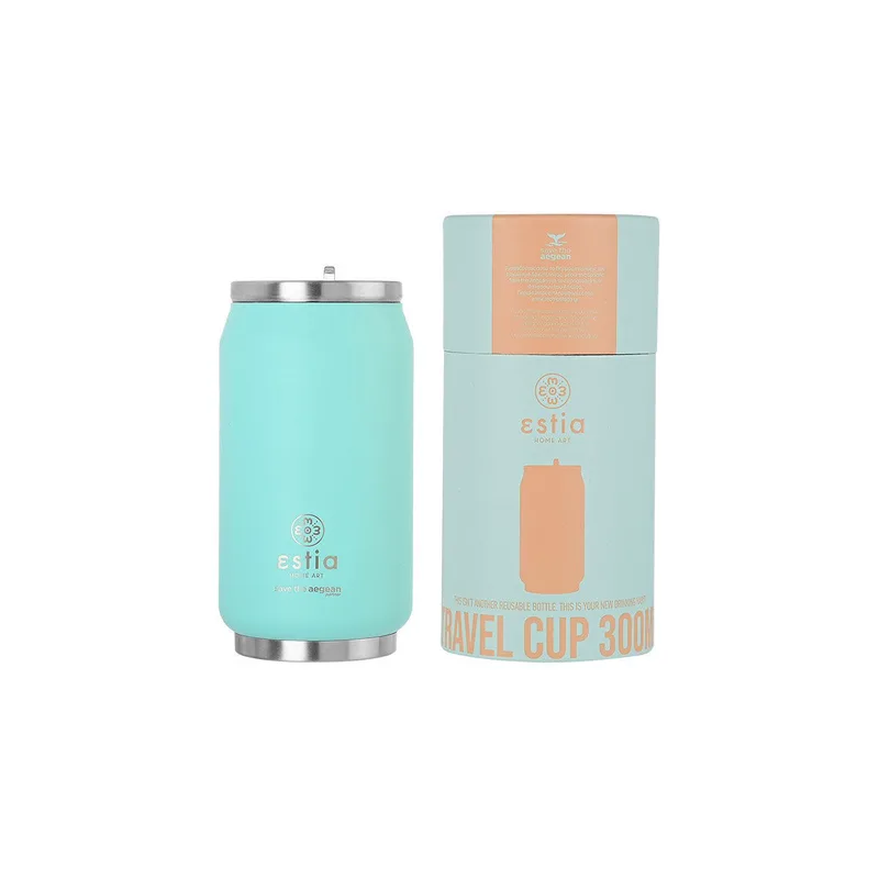 Estia Θερμός Travel Cup Save The Aegean 300Ml Bermuda Green