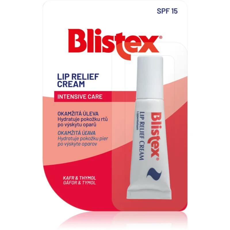 Blistex Lip Relief Cream βάλσαμο για ξηρά και σκασμένα χείλη SPF 15 6 ml