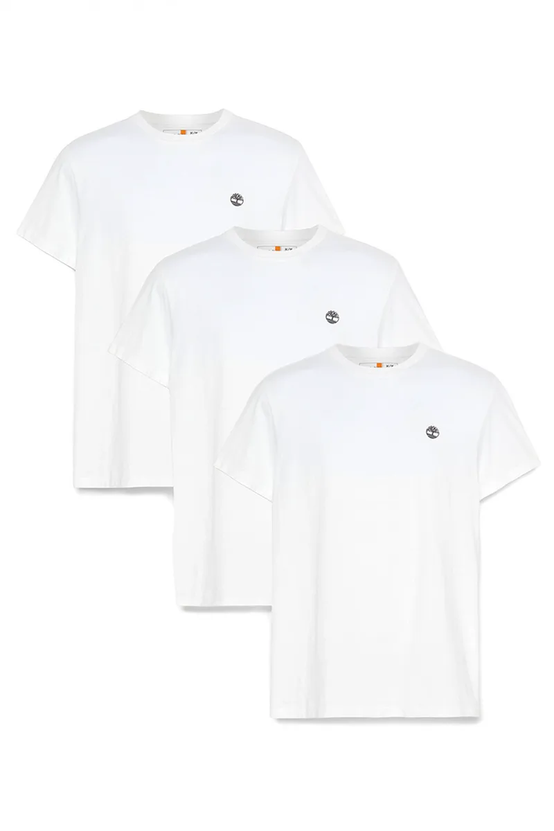 TIMBERLAND T-SHIRT Dunstan River 3xPack Tee ΛΕΥΚΟ