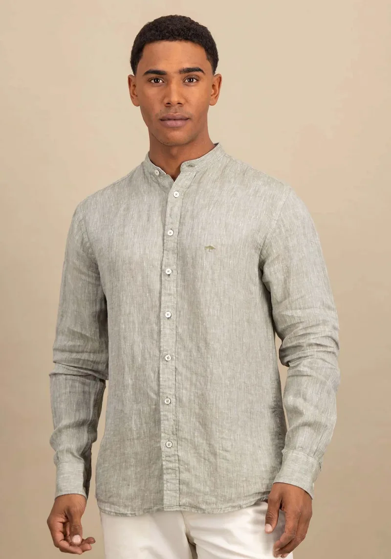 Fynch Hatton Πουκάμισο της σειράς Linen - 1513 6008 729 Olive