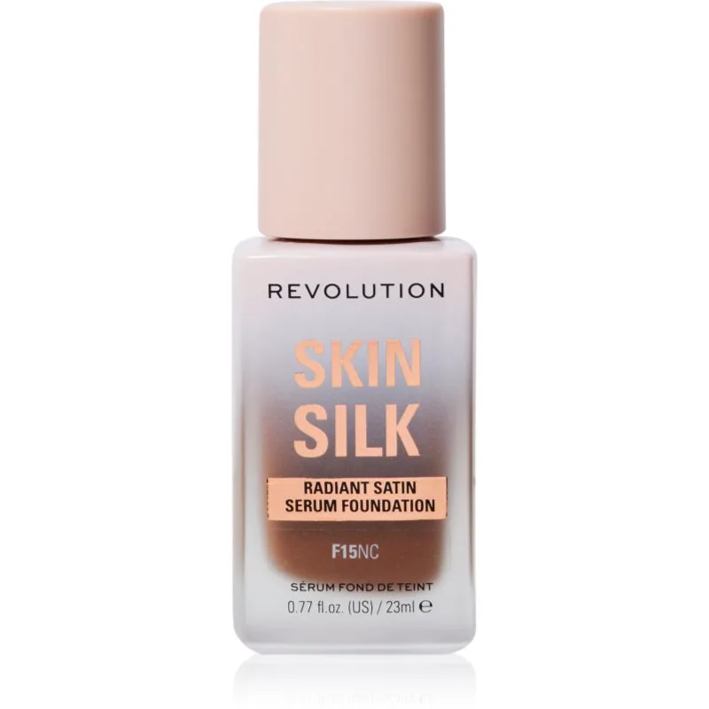 Revolution Skin Silk Serum Foundation ελαφρύ μακιγιάζ με λαμπρυντική επίδραση απόχρωση F15 23 ml