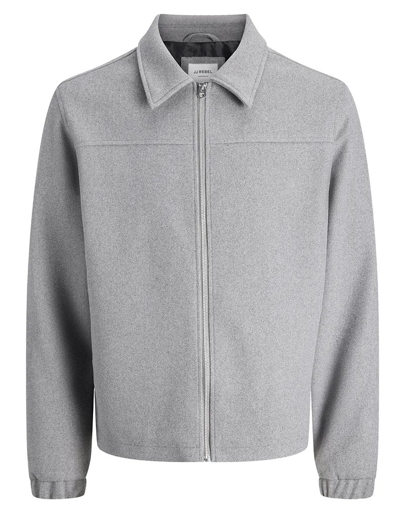 JJ REBEL JREBMAZE SHORT JACKET 12285172-Dark Grey Melange Gray