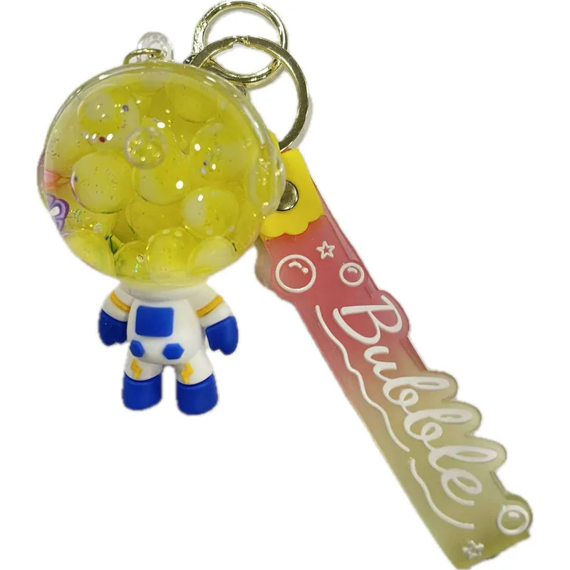 Μπρελόκ Πλαστικό Bubble Αστροναύτης με νερό & Glitter (Τυχαίο Χρώμμα)