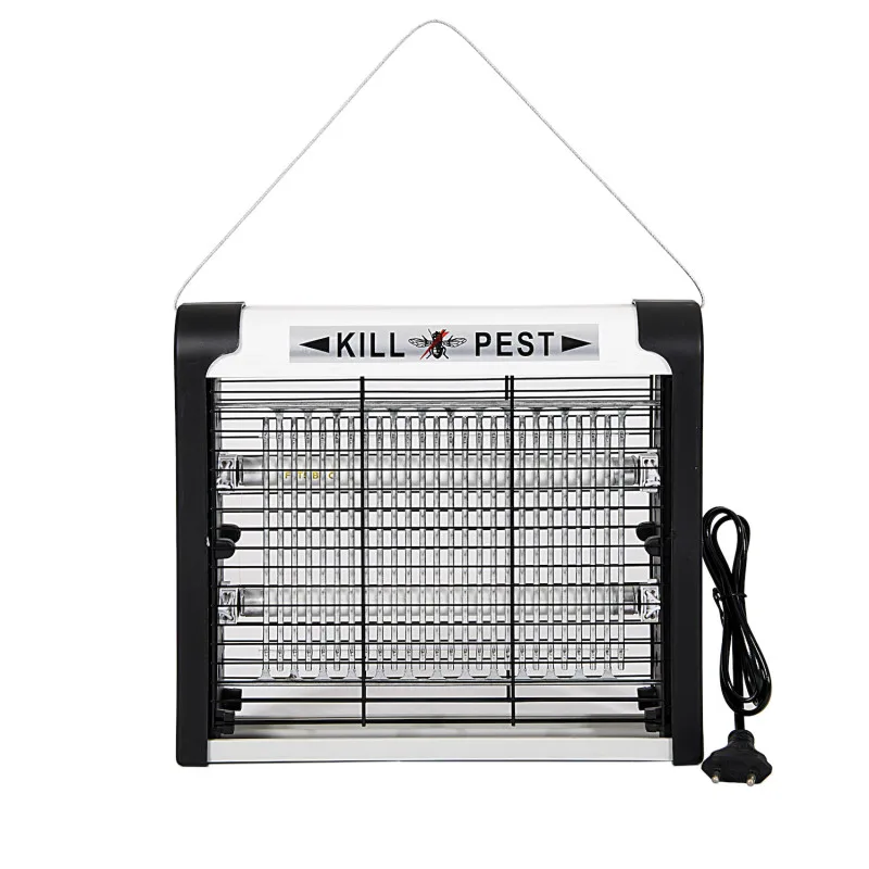 Λαμπτήρας εντόμων Rosberg R51770C, Μέχρι 16 m2, 12W, Υπεριώδες φως, Χαμηλός θόρυβος, Λευκό/Μαύρο