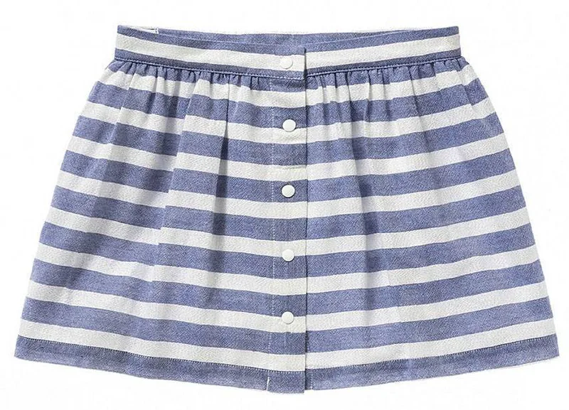 ΦΟΥΣΤΑ BENETTON SEASIDE CITY ΡΙΓΕ ΛΕΥΚΟ/ΜΠΛΕ (160 CM)-(11-12 ΕΤΩΝ)