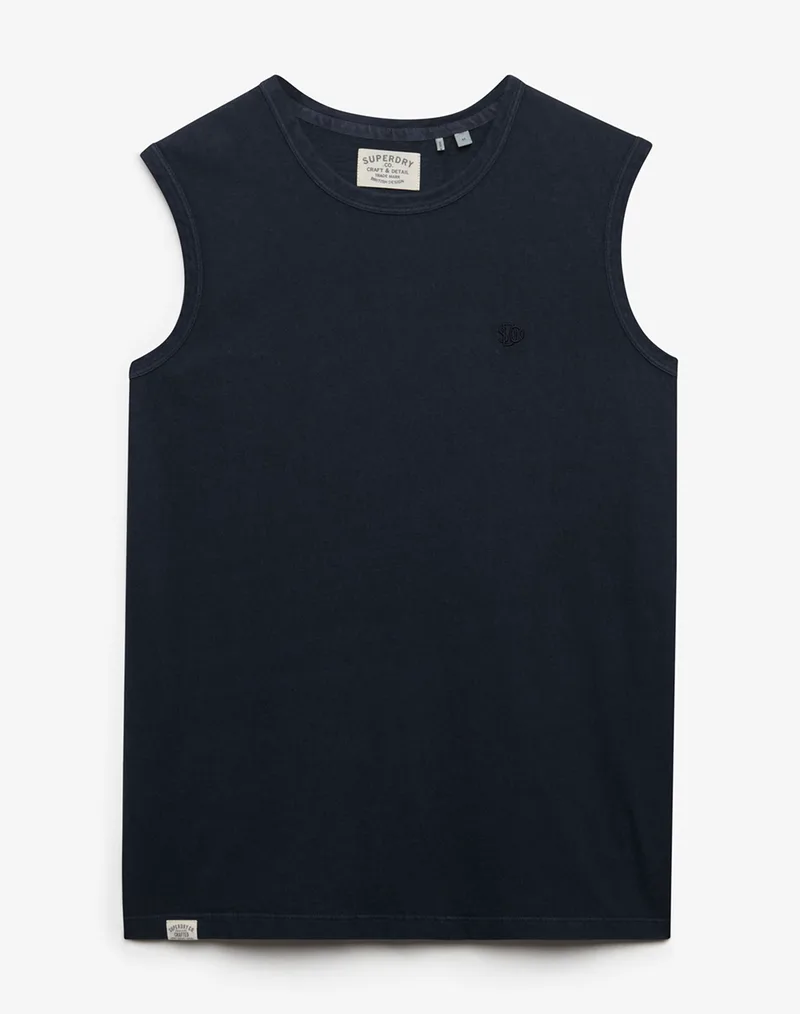 SUPERDRY D3 OVIN CLASSIC COTTON LINEN TANK ΜΠΛΟΥΖΑ ΑΝΔΡΙΚΟ M6010954A-98T DarkBlue