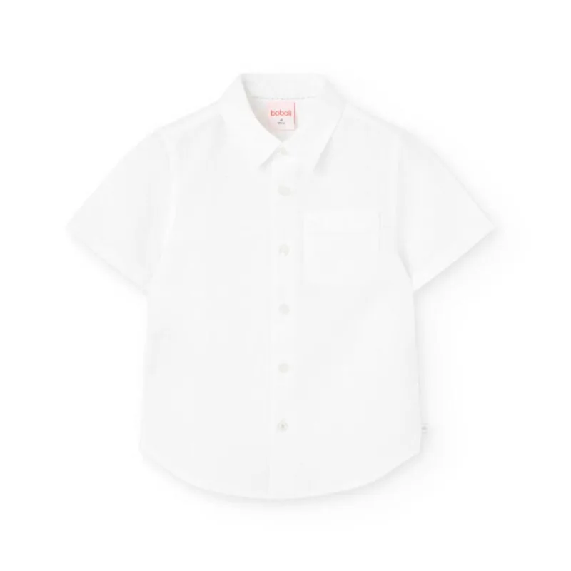 Πουκάμισο λινό αγόρι Boboli-731281-1100-White