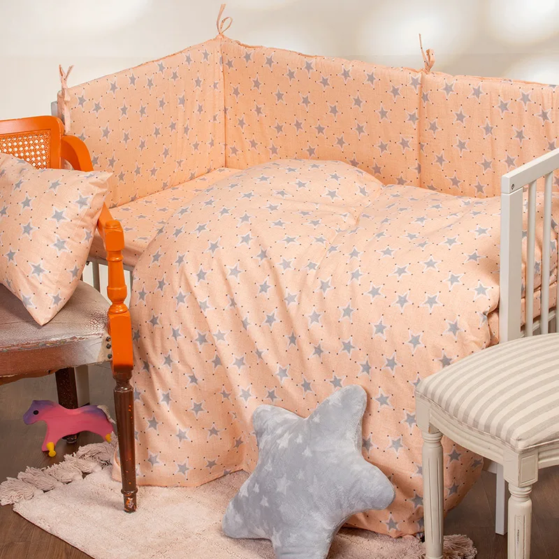 Σεντόνι Μεμονωμένο Αγκαλιάς 85X85 Melinen Mini Stars Rose Χωρίς Λάστιχο (85x85)