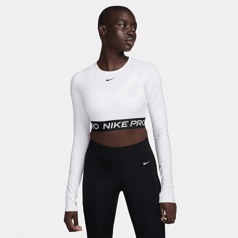 Nike Pro Γυναικεία Cropped Μπλούζα με Μακρύ Μανίκι (9000190835_1540)