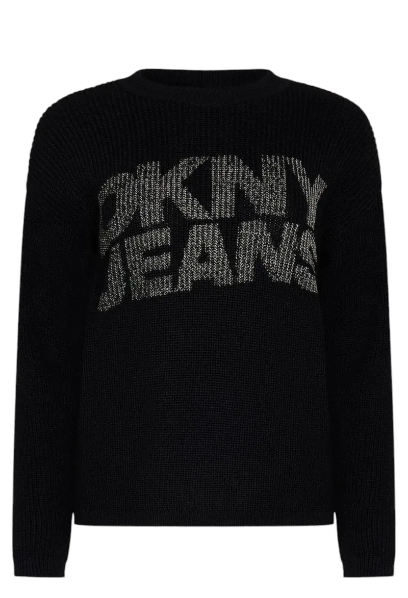 Πουλόβερ DKNY Logo DJ4R0351-BLK-BLACK Γυναικείο