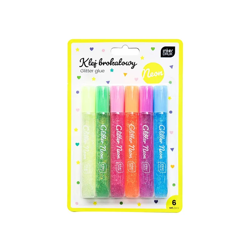 ΚΟΛΛΑ INTERDRUK GLITER NEON 6x10,5ml