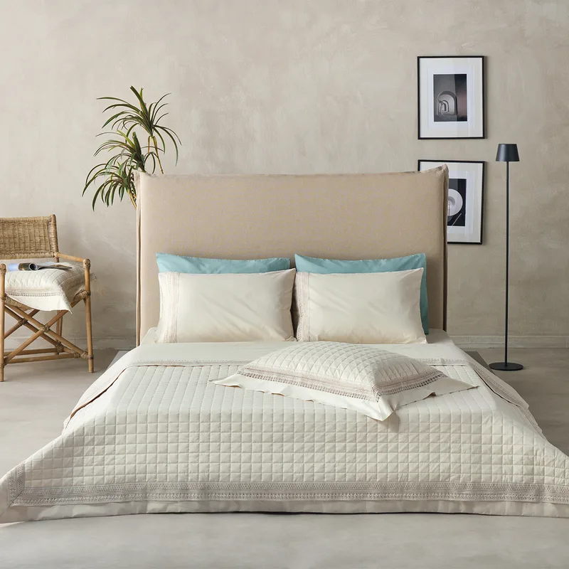 Κουβερλί Υπέρδιπλο (Σετ 230x250) Kentia Serenity Felicity 12 Μπεζ