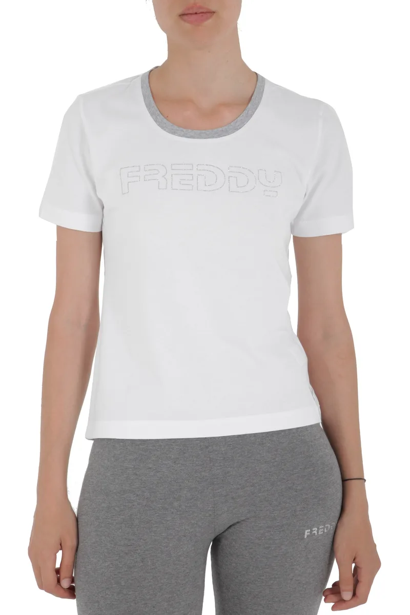 Μπλούζα Κοντομάνικη Freddy Logo 32112-W-H Γυναικείο