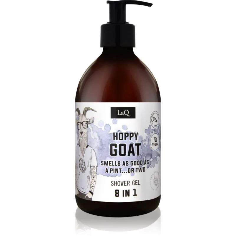 LaQ Goat From Poznaň δροσιστικό τζελ ντους 8 σε 1 με εκχύλισμα από κώνους λικίσκου 500 μλ