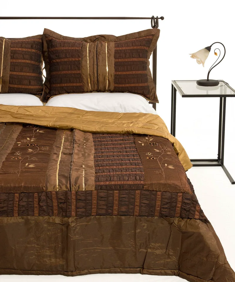 Σετ Κουβερλί Μονό Silk Fashion 10506 Καφέ 160x220