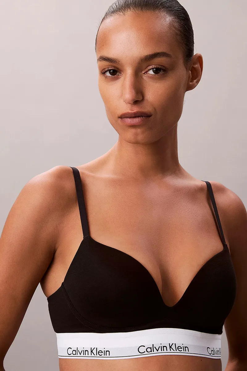 Calvin Klein γυναικείο σουτιέν Plunge Bra-Icon Cotton Modal (B Cup)-LV00QF8502-UB1