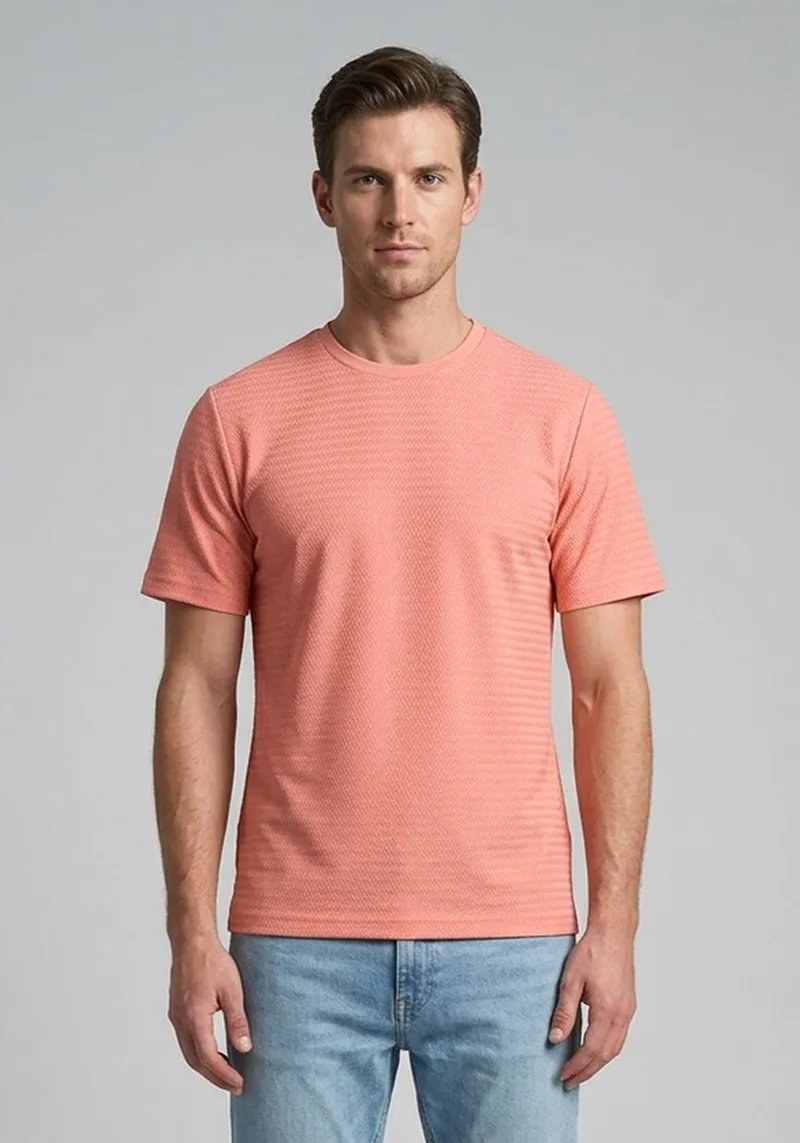 Nino Marini T Shirt Basic - 82152 00094 Πορτοκαλί