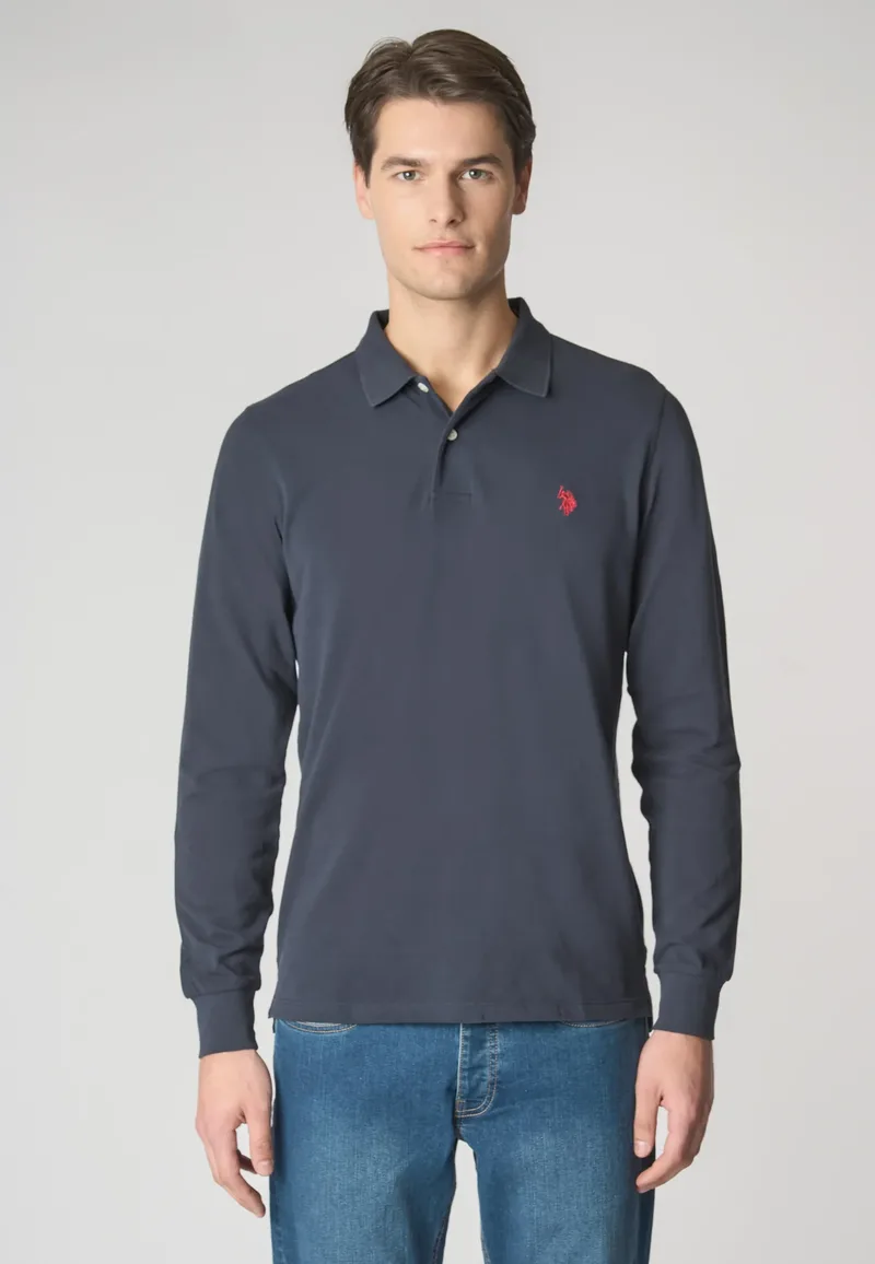 U.S. Polo Assn. Ανδρική Μπλούζα Μακρυμάνικη Polo US42 177 003-1-179 Μπλε
