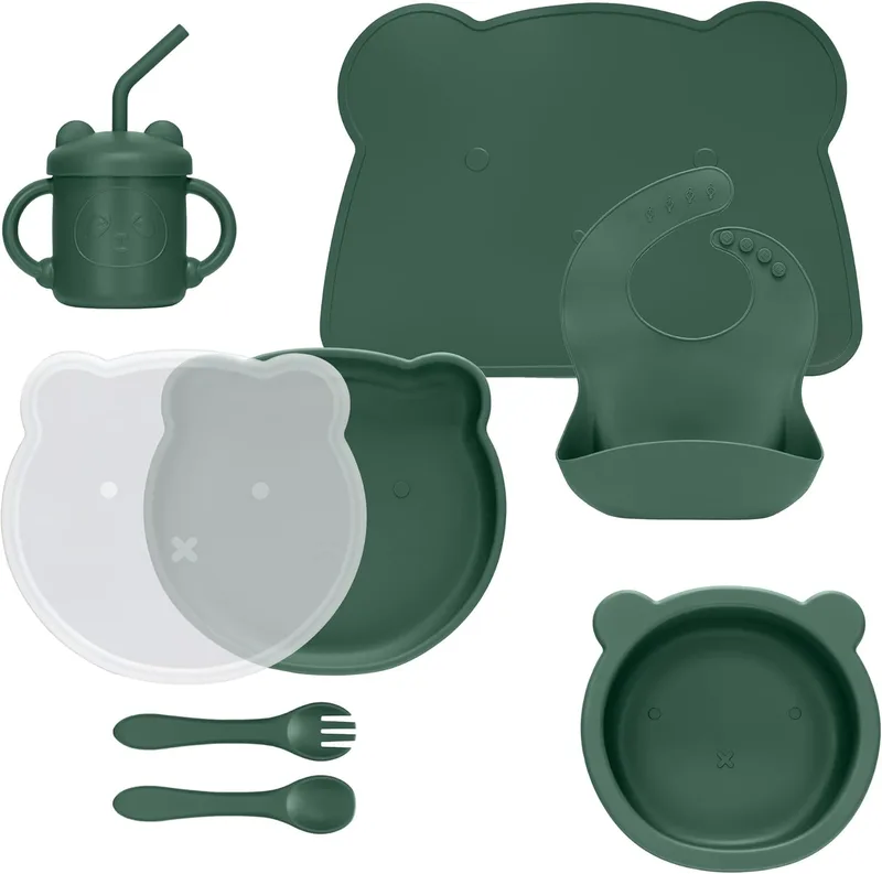Πλήρες Σετ Φαγητού Σιλικόνης - MOJINL Emerald Green