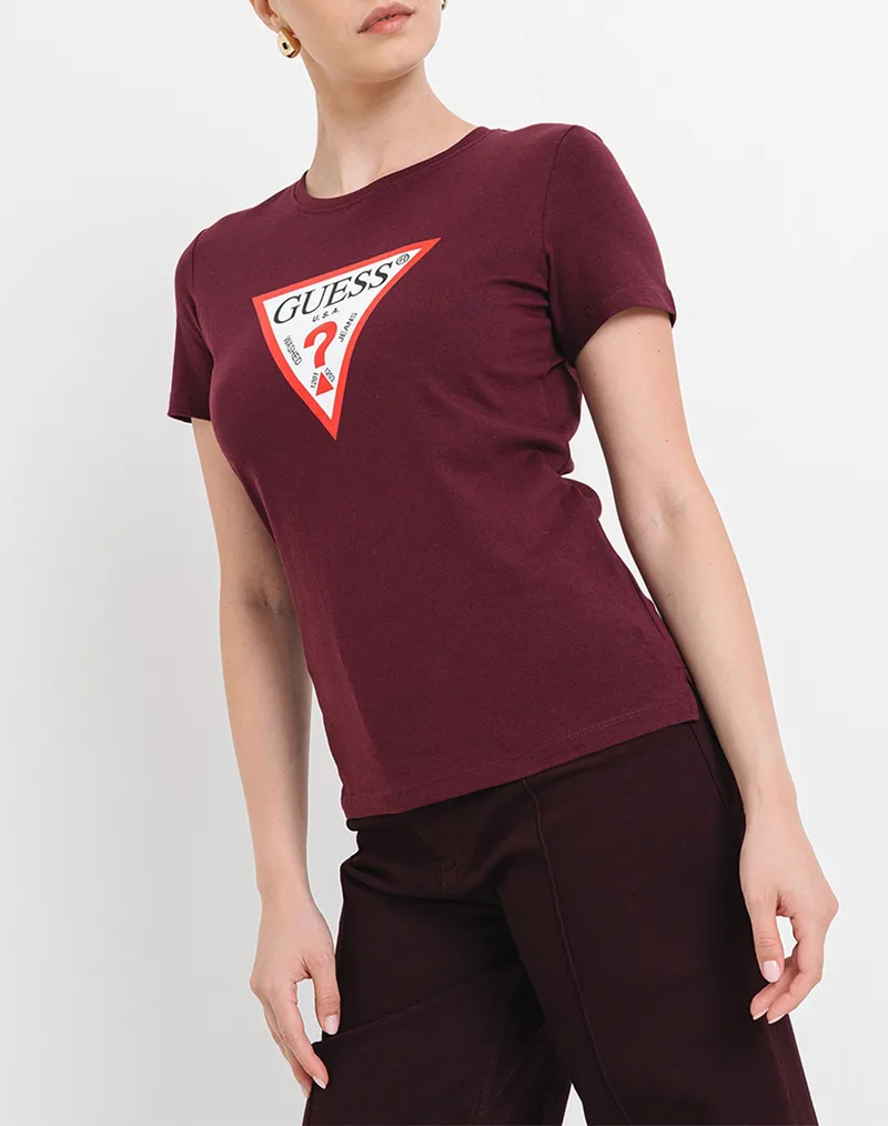 GUESS SS CN ORIGINAL TEE ΜΠΛΟΥΖΑ ΓΥΝΑΙΚΕΙΟ W1YI1BI3Z14-G596 Bordeux