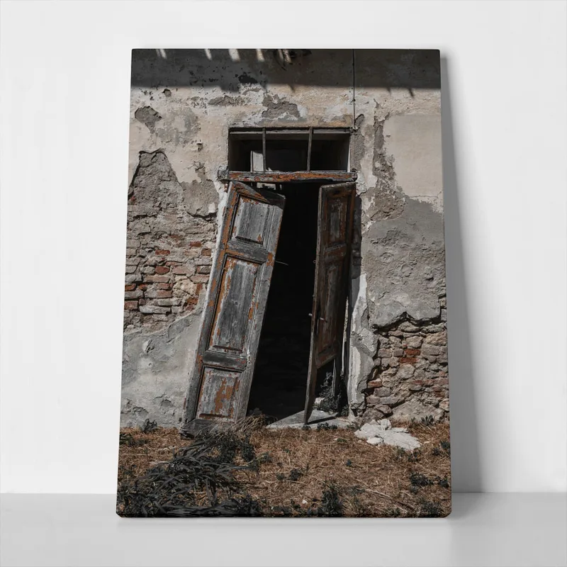 Πίνακας σε Καμβά RUSTIC FARMHOUSE OLD DOOR