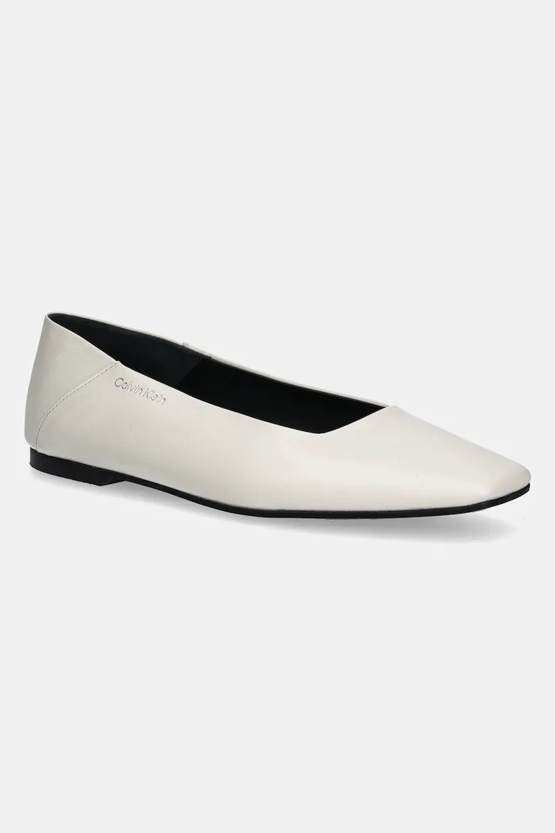 Δερμάτινες μπαλαρίνες Calvin Klein FLAT BALLERINA - LTH